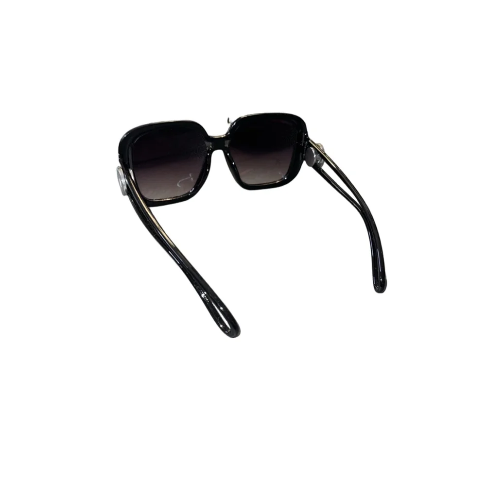 Women's Unbranded Black Square Frame Sunglasses Silver detail #9 🏷️